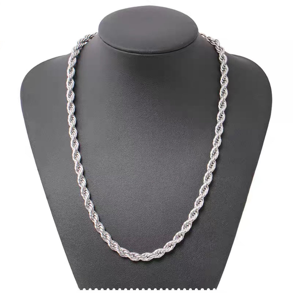 Stainless Steel Twist Chain Necklace