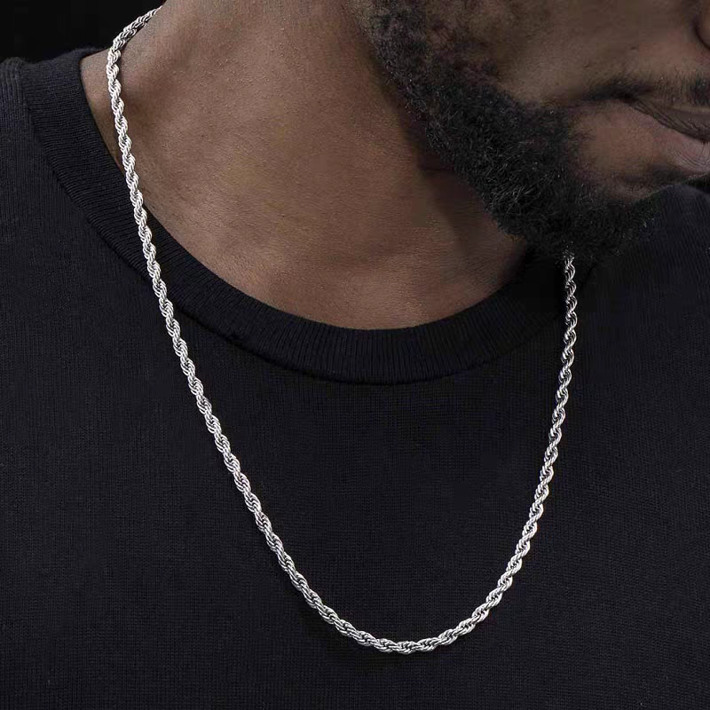 Stainless Steel Twist Chain Necklace